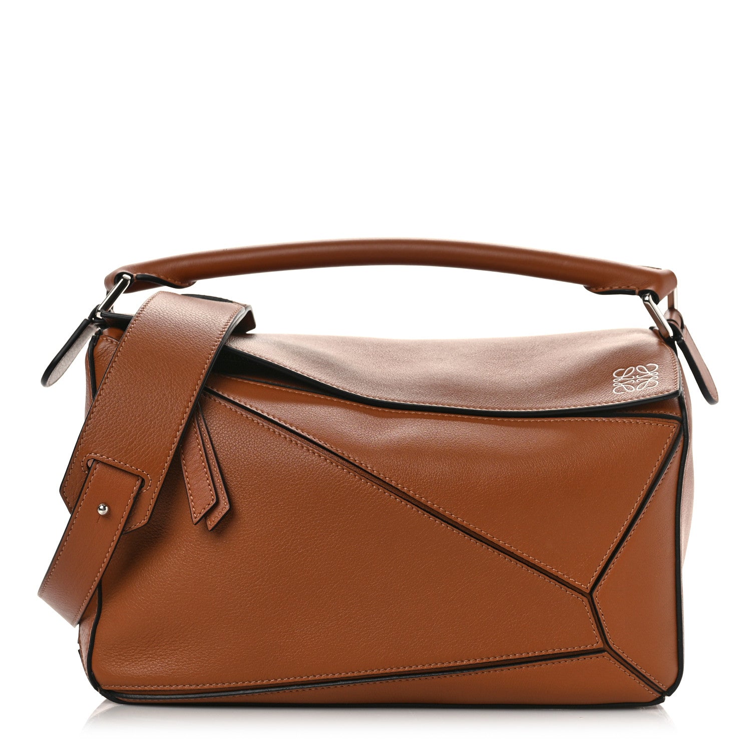 Loewe Calfskin Medium Puzzle Bag Tan 1 of 8