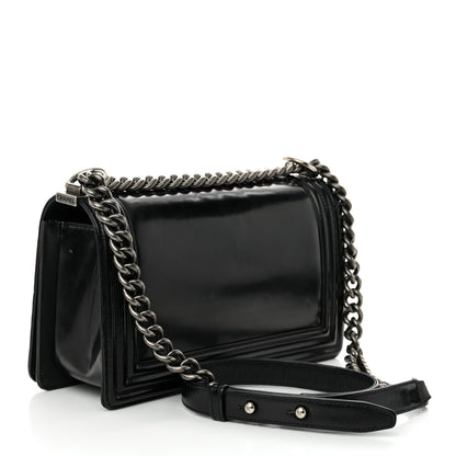 Chanel Glazed Calfskin Medium Boy Flap Black 3 of 13