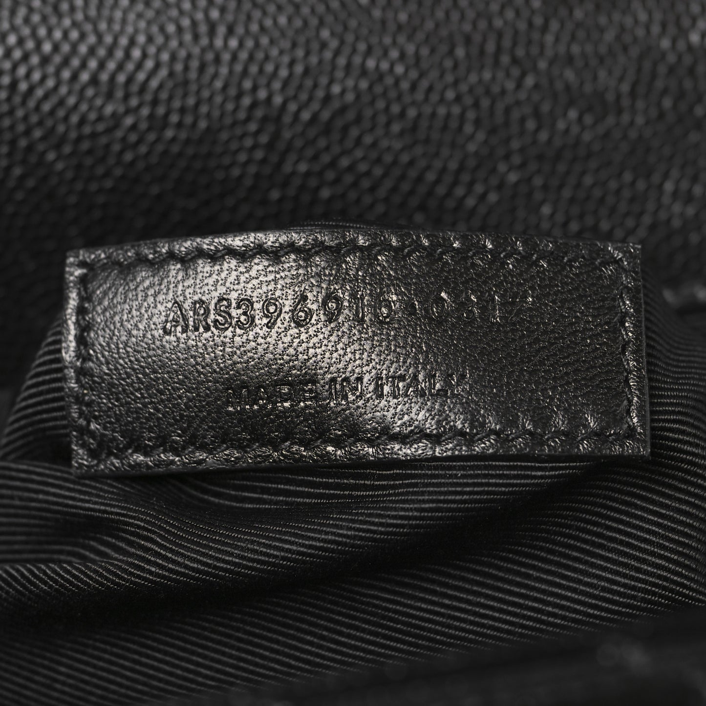 Grain De Poudre Textured Mixed Matelasse Large Triquilt Monogram Satchel Black
