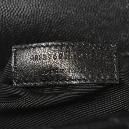 Saint Laurent Grain De Poudre Textured Mixed Matelasse Large Triquilt Monogram Satchel Black 7 of 10