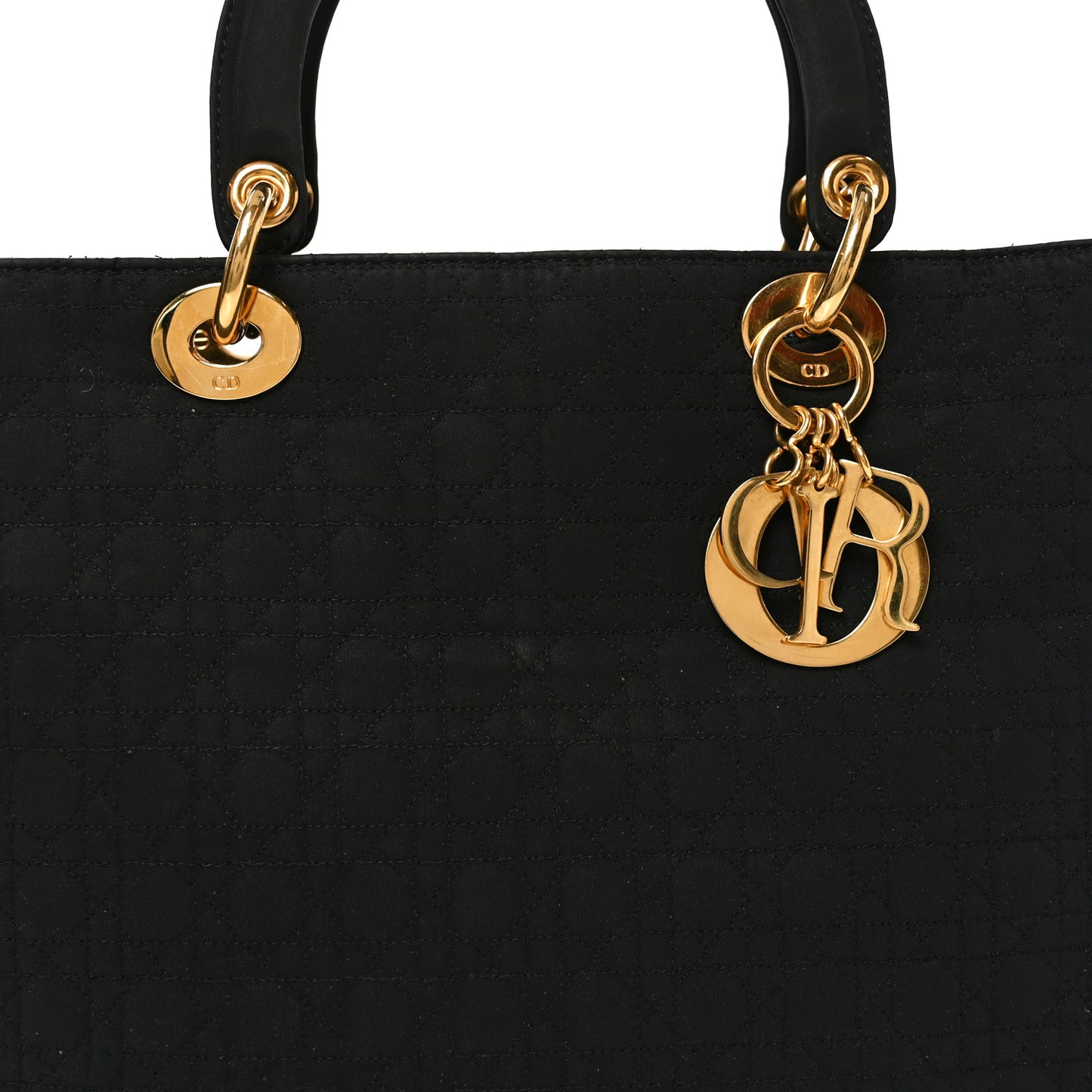 Nylon Cannage Large Lady Dior Black