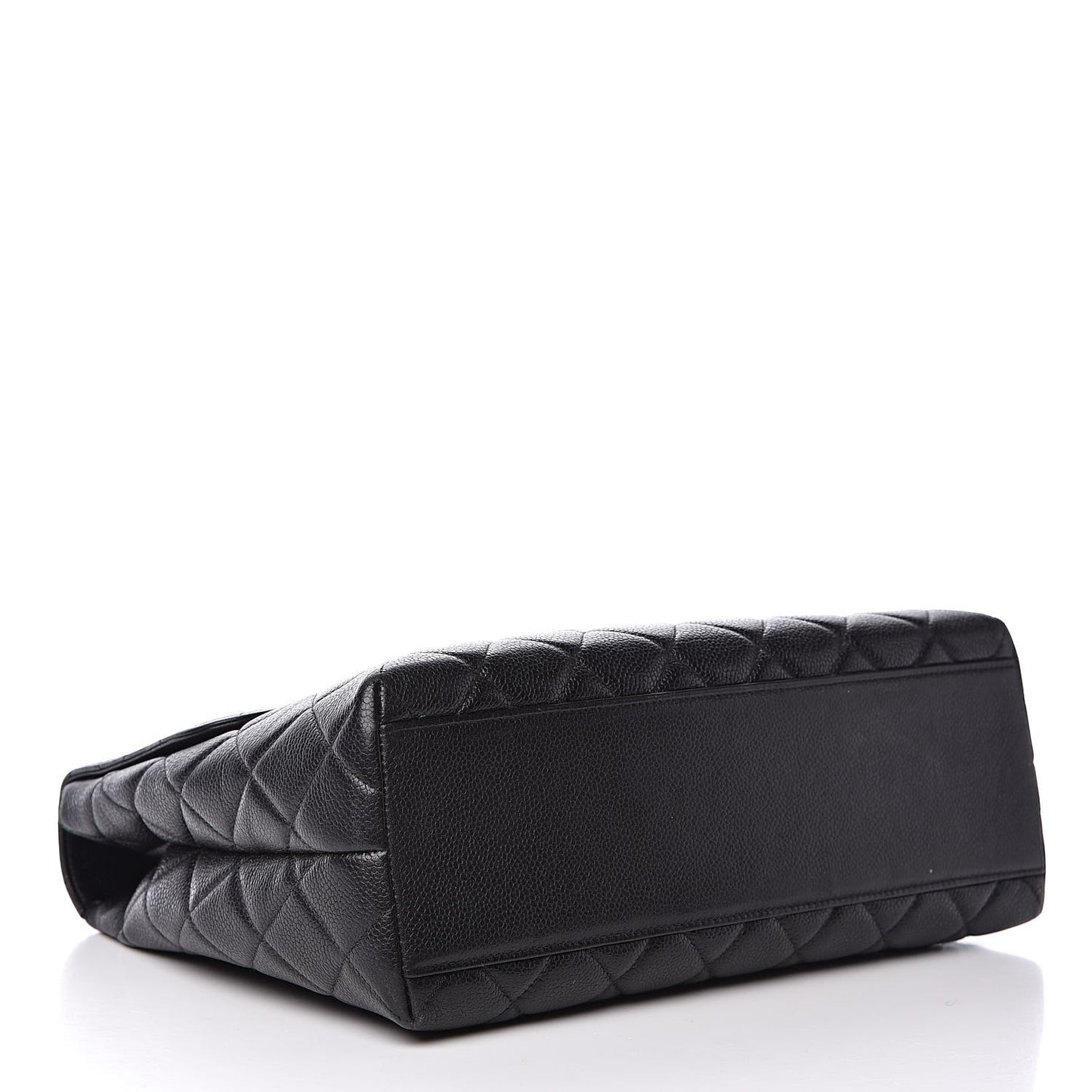 Caviar Quilted Jumbo Kelly Flap Black