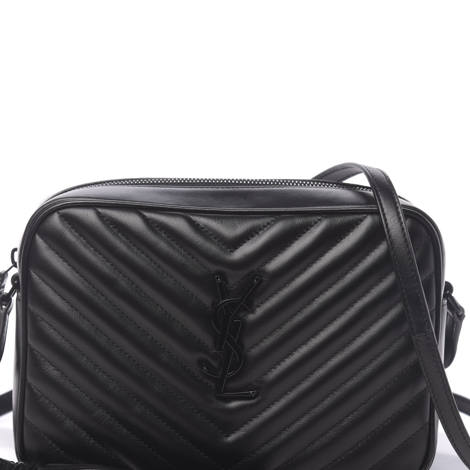 Saint Laurent Calfskin Matelasse Monogram Lou Camera Bag Black 10 of 10