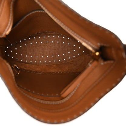 Delvaux Taurillon Pin Daily Surpique Bucket Vegetal Ivory 8 of 19