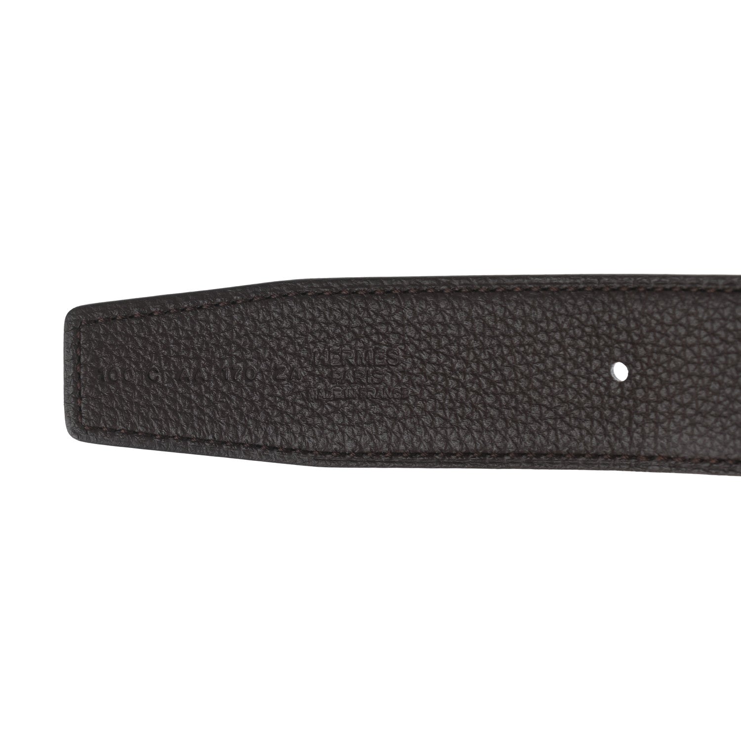 Hermes Box Togo 38mm Oscar Belt 100 Black Chocolate 5 of 5