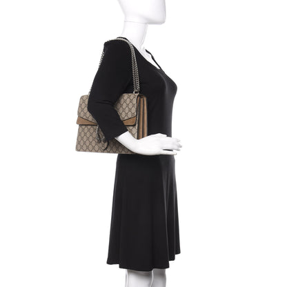 Gucci GG Supreme Monogram Medium Dionysus Shoulder Bag Taupe 3 of 18