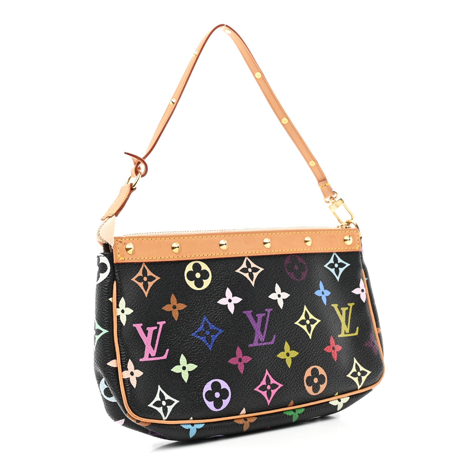 Louis Vuitton Monogram Multicolor Pochette Accessories Black 2 of 8