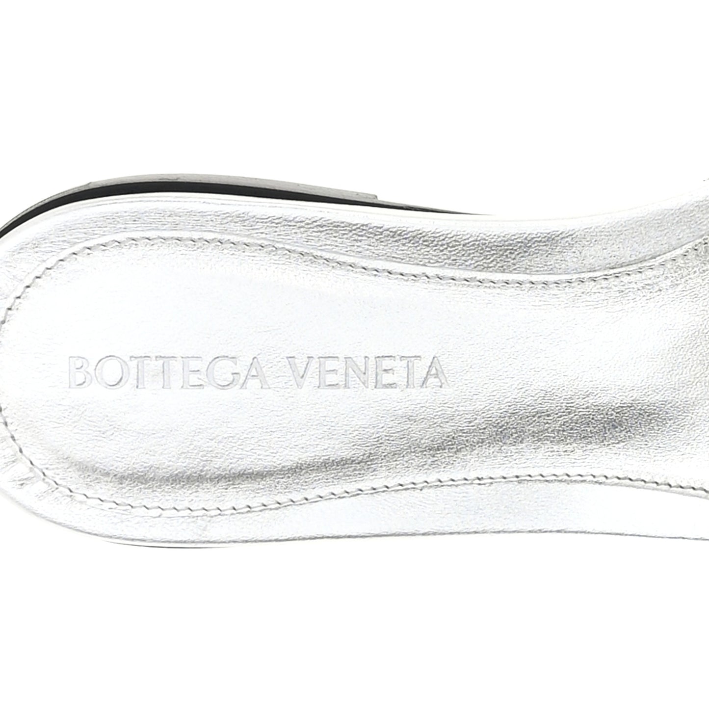 Reflection Matelasse Padded Flat Sandals 36 Silver