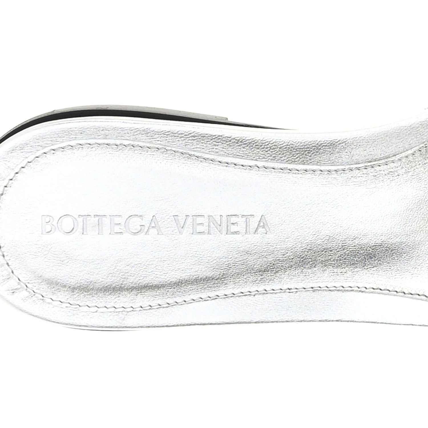 Bottega Veneta Reflection Matelasse Padded Flat Sandals 36 Silver 8 of 9