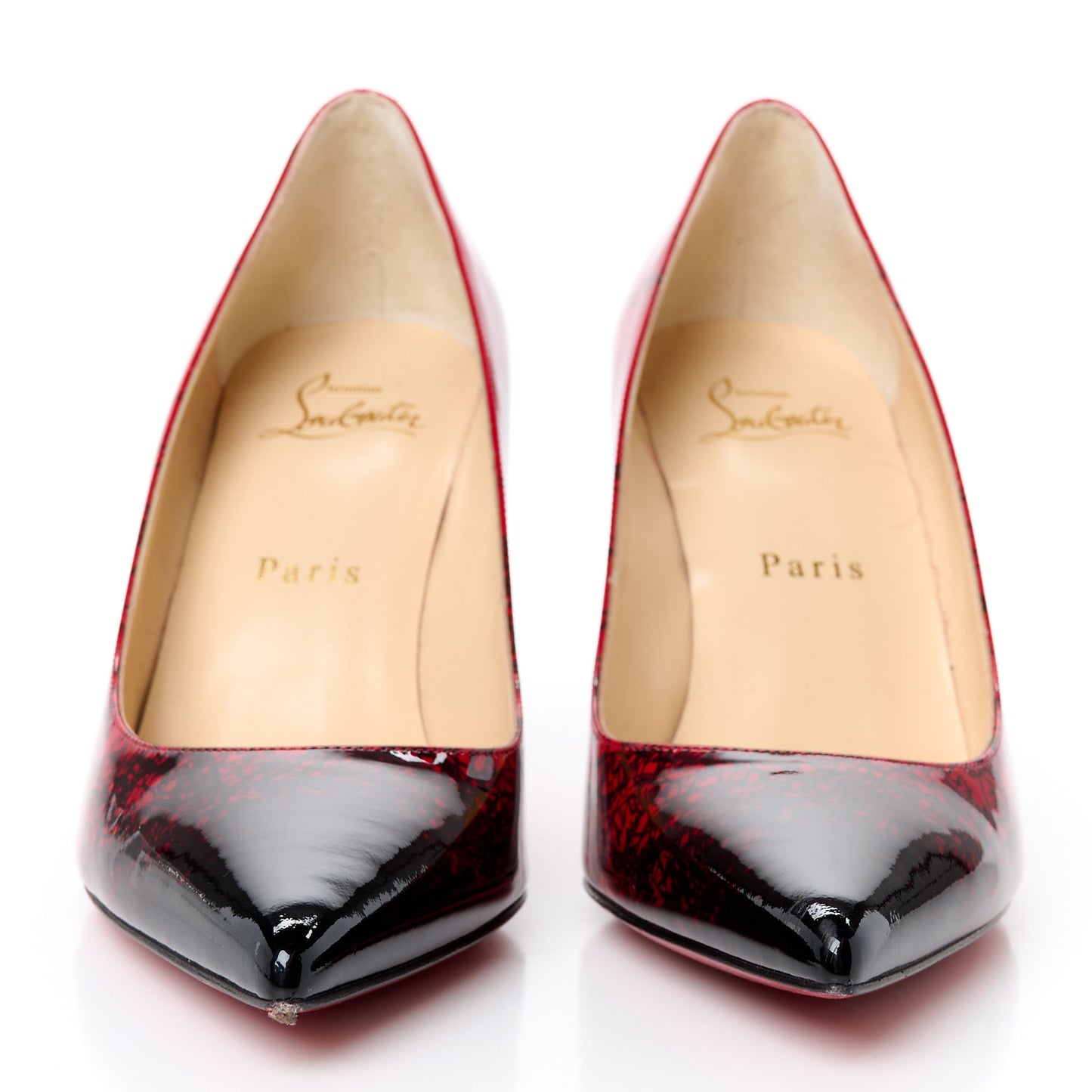 Patent Logo Degrade Decollete 554 85 Pumps 37 Black Loubi