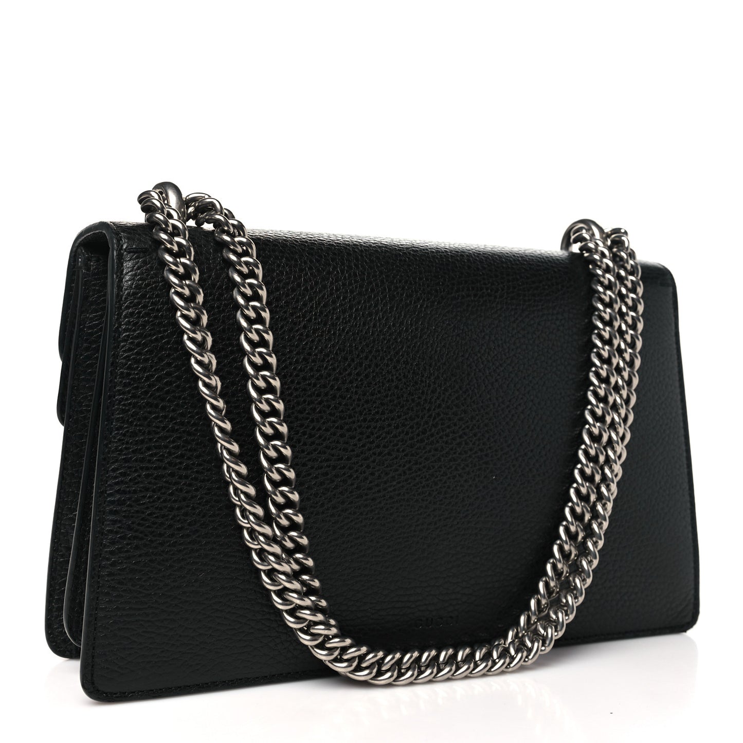 Pebbled Calfskin Small Dionysus Shoulder Bag Black