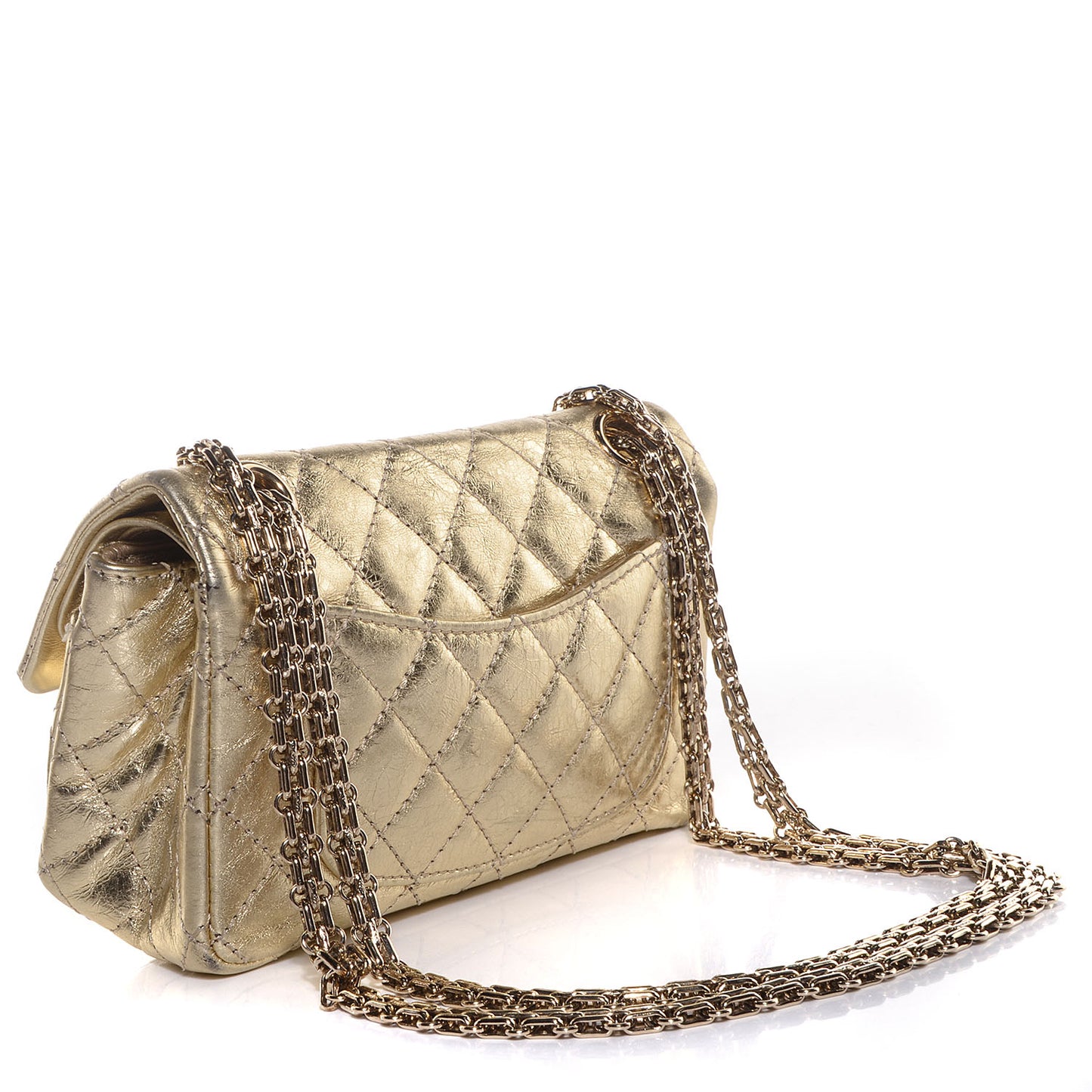 Aged Calfskin 2.55 Reissue 224 Flap Gold