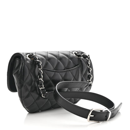 Chanel Calfskin Quilted CC Uniform Flap Belt Bag Black 3 of 9
