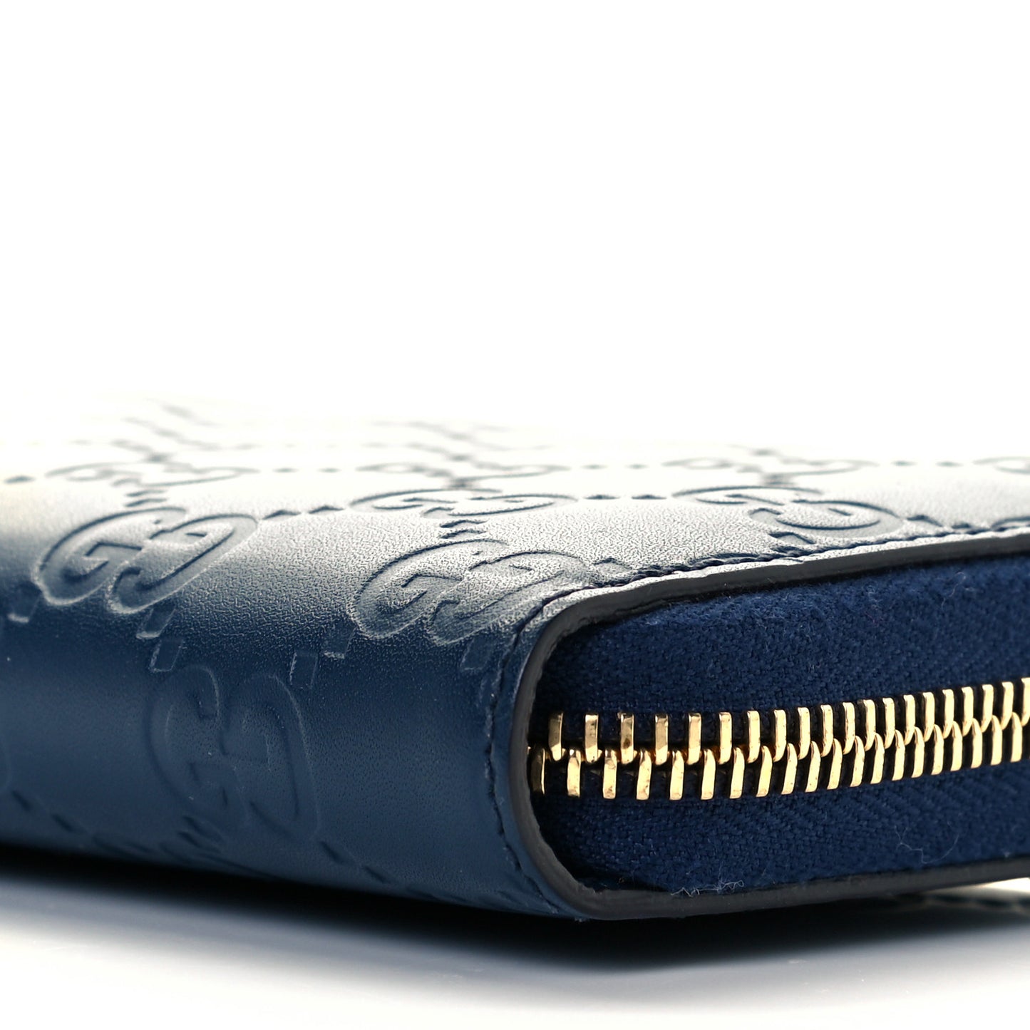 Guccissima Zip Around Wallet Blue