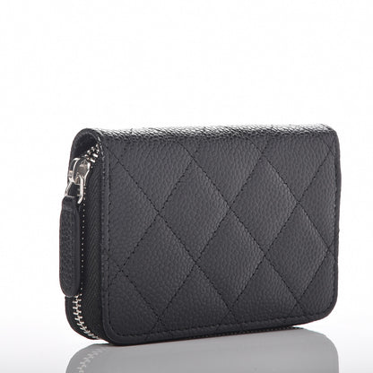 Chanel Caviar Quilted Zip Coin Purse Black 3 of 7