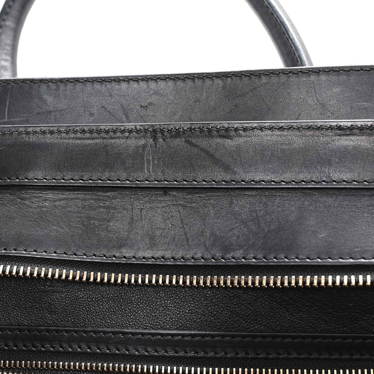 Satin Calfskin Suede Mini Tri-Color Luggage Seashell