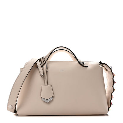 Fendi Vitello Dolce Croc Tail Studded Medium By The Way Boston Bag White Multicolor 1 of 11