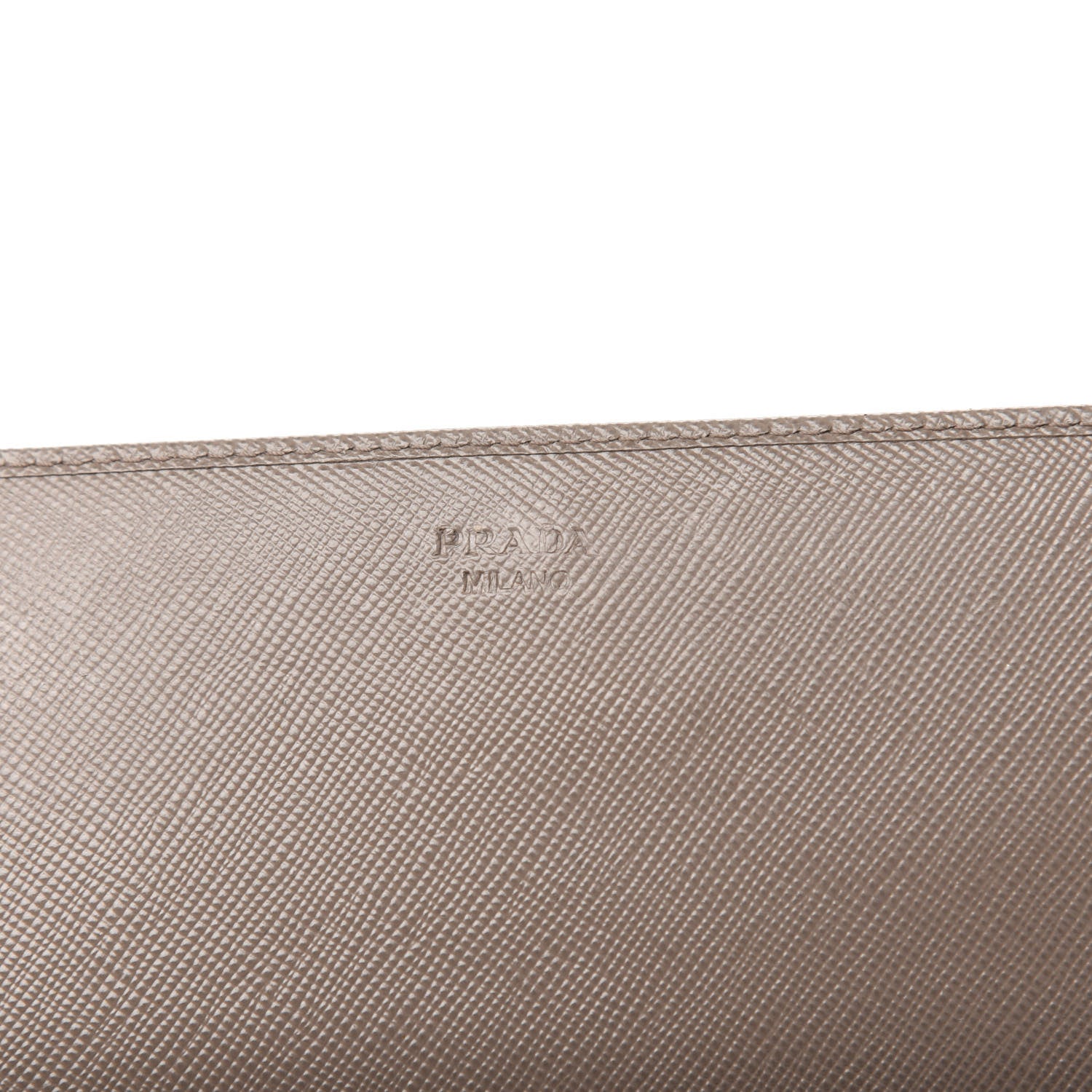 Prada Saffiano Metal Oro Chain Wallet Argilla 7 of 13