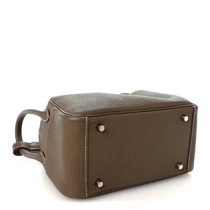 Hermes Taurillon Clemence Mini Lindy 20 Etoupe 4 of 11