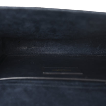 Saint Laurent Snakeskin Medium Classic Monogram Kate Tassel Satchel Marine 5 of 10