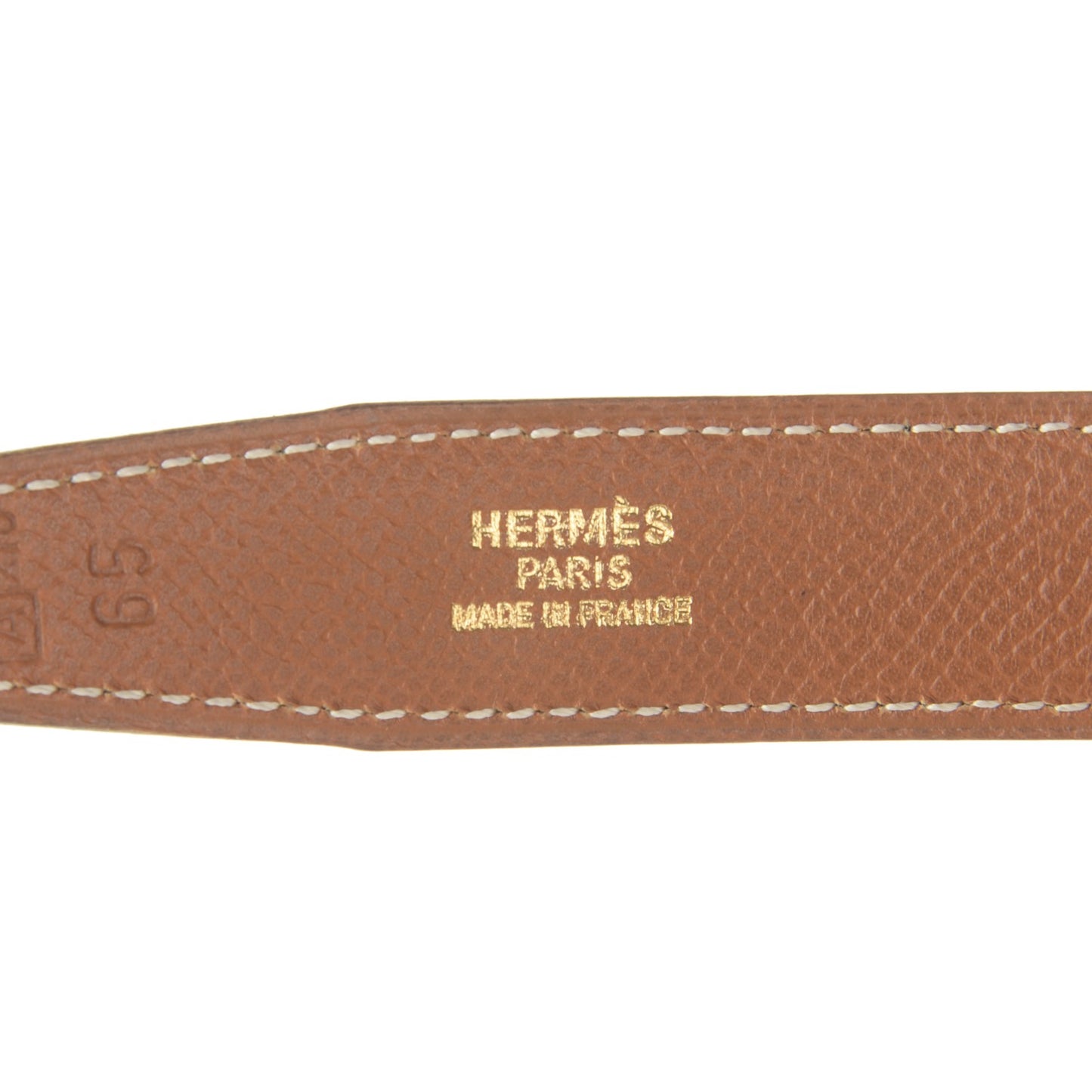 Box Courchevel 24mm Constance H Belt 65 Black Gold