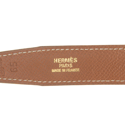 Hermes Box Courchevel 24mm Constance H Belt 65 Black Gold 4 of 9