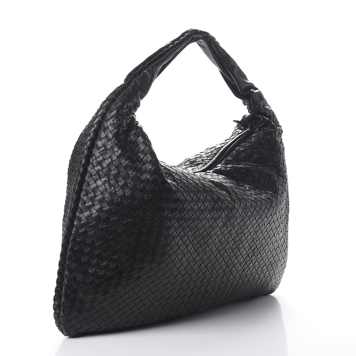 Nappa Intrecciato Maxi Veneta Hobo Nero Black