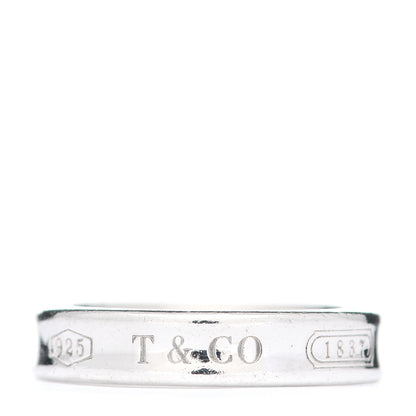 Tiffany Sterling Silver Narrow 1837 Band Ring 47 4 1 of 4