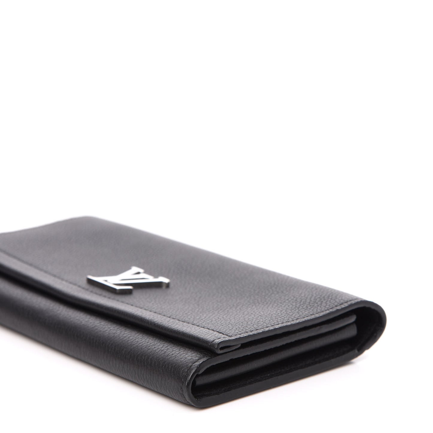 Calfskin Lockme II Wallet Black