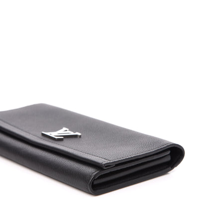 Louis Vuitton Calfskin Lockme II Wallet Black 9 of 10