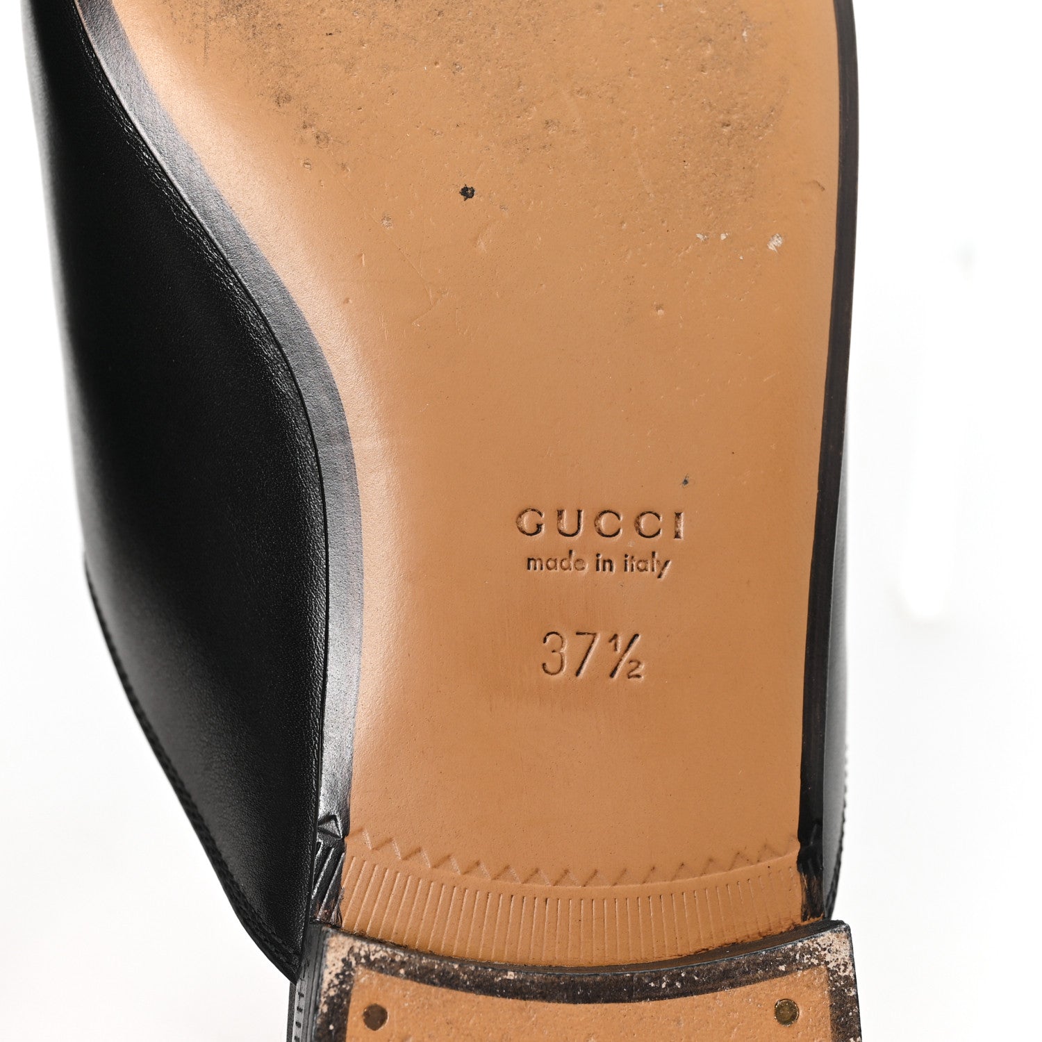 Gucci Calfskin Womens Princetown Slippers 37.5 Black 7 of 10