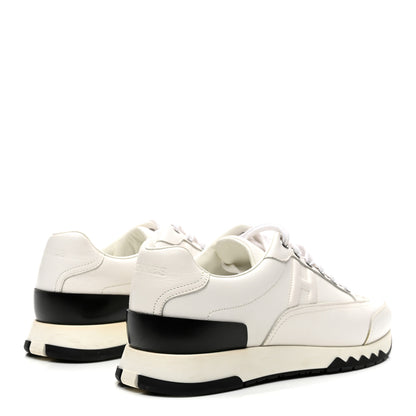 Hermes Calfskin Womens Trail Sneakers 36.5 White 5 of 10