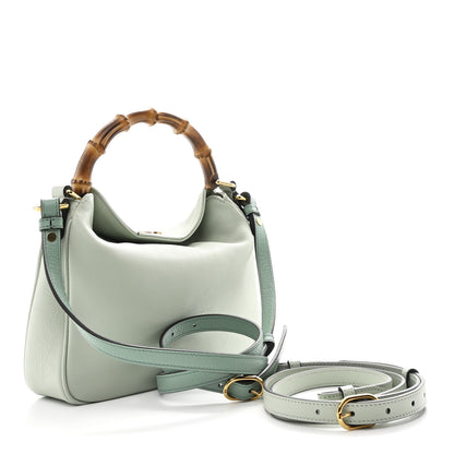 Gucci Softy Wonka Textured Dollar Calfskin Small Diana Shoulder Bag Pale Green 3 of 10