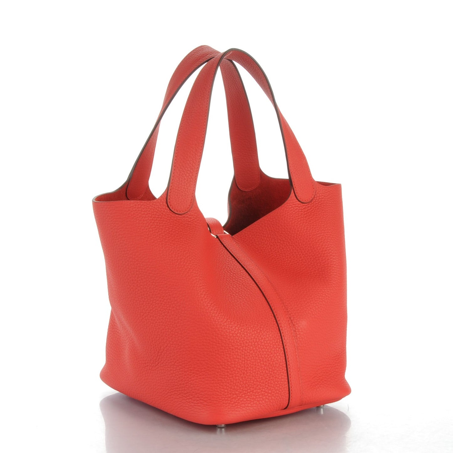 Taurillon Clemence Picotin Lock 22 MM Rouge Tomate