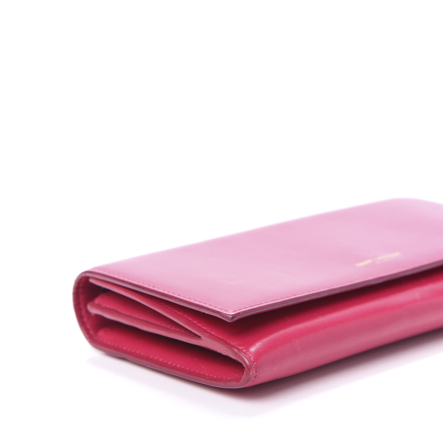 Calfskin Classic Large Marquage Flap Wallet Pink