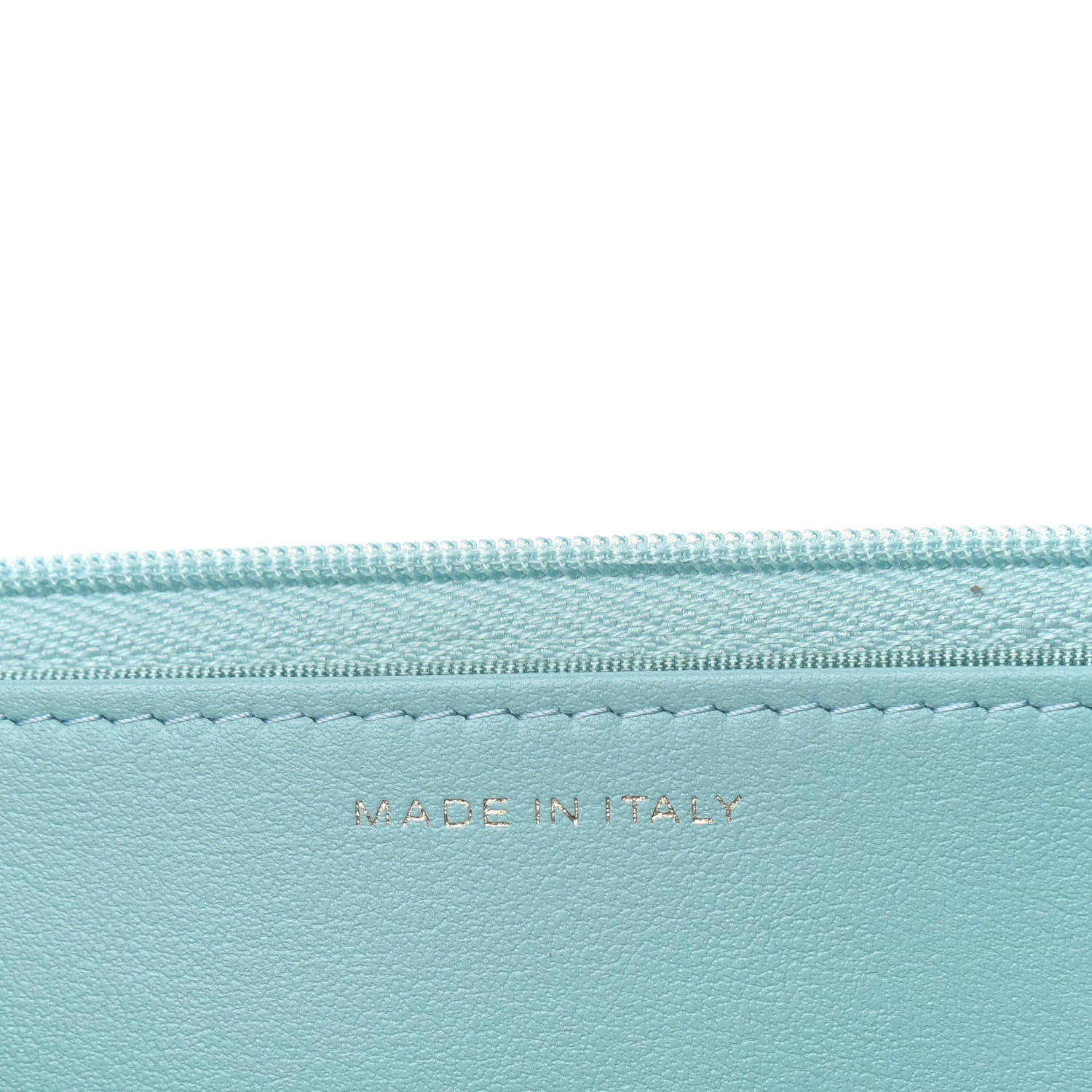 Chanel Caviar Quilted Wallet On Chain WOC Light Blue 7 of 13