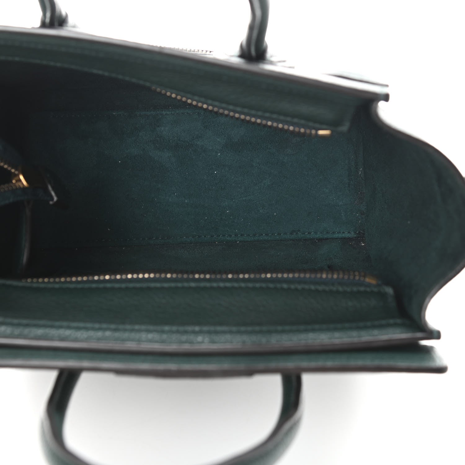 Celine Drummed Calfskin Nano Luggage Amazone 4 of 15