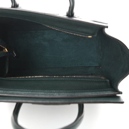 Celine Drummed Calfskin Nano Luggage Amazone 4 of 15