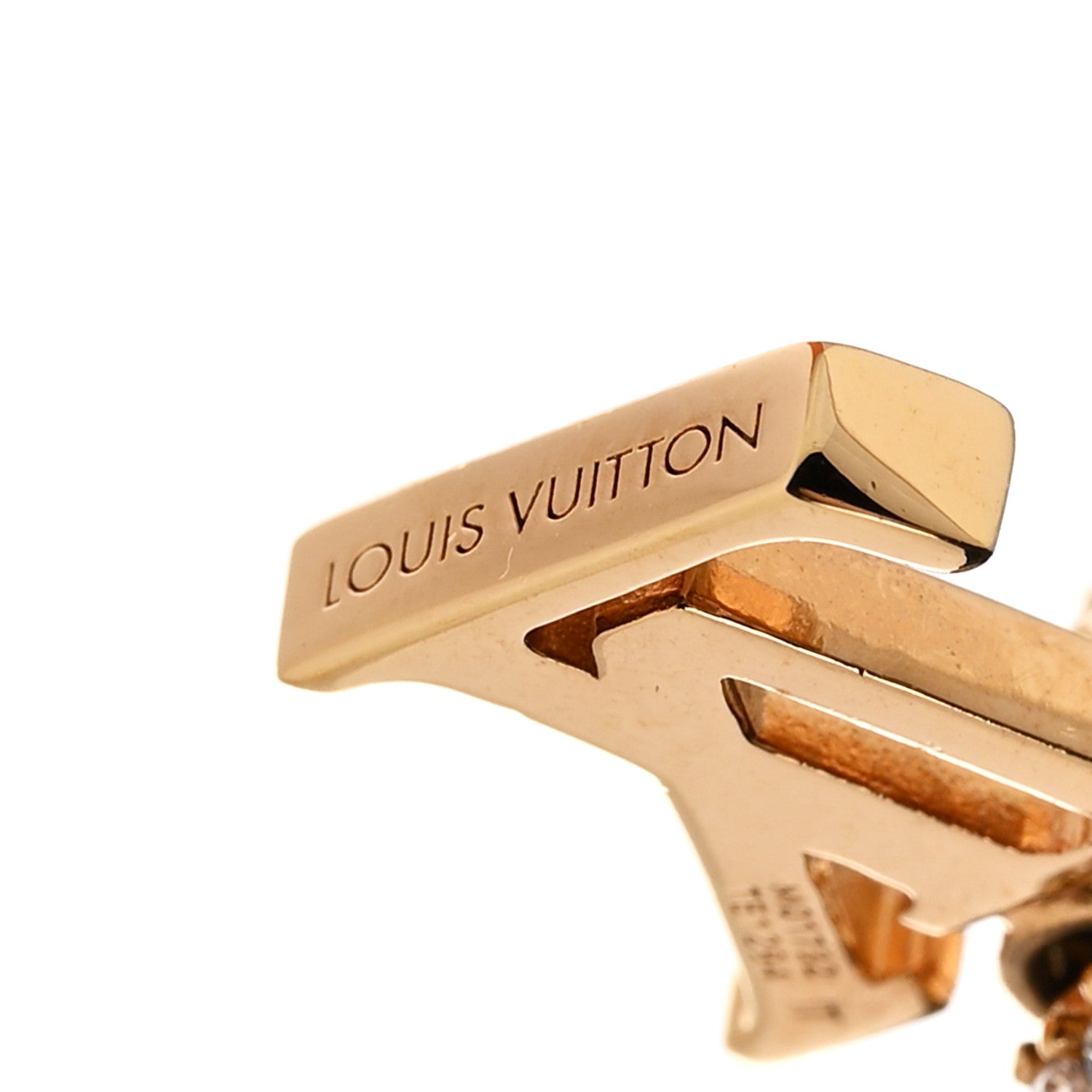 Louis Vuitton Metal Crystal LV Iconic Hoop Earrings Gold 5 of 6
