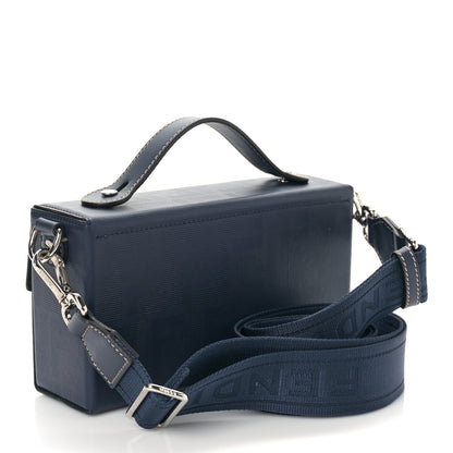 Fendi Vitello King FF Lines Embossed Baguette Soft Trunk Midnight 2 of 7