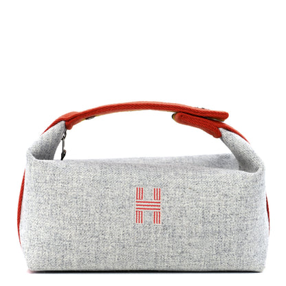 Hermes Canvas Small Bride-A-Brac Pouch Gris Flanelle 1 of 9