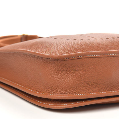 Hermes Taurillon Clemence Evelyne III PM Gold 8 of 9