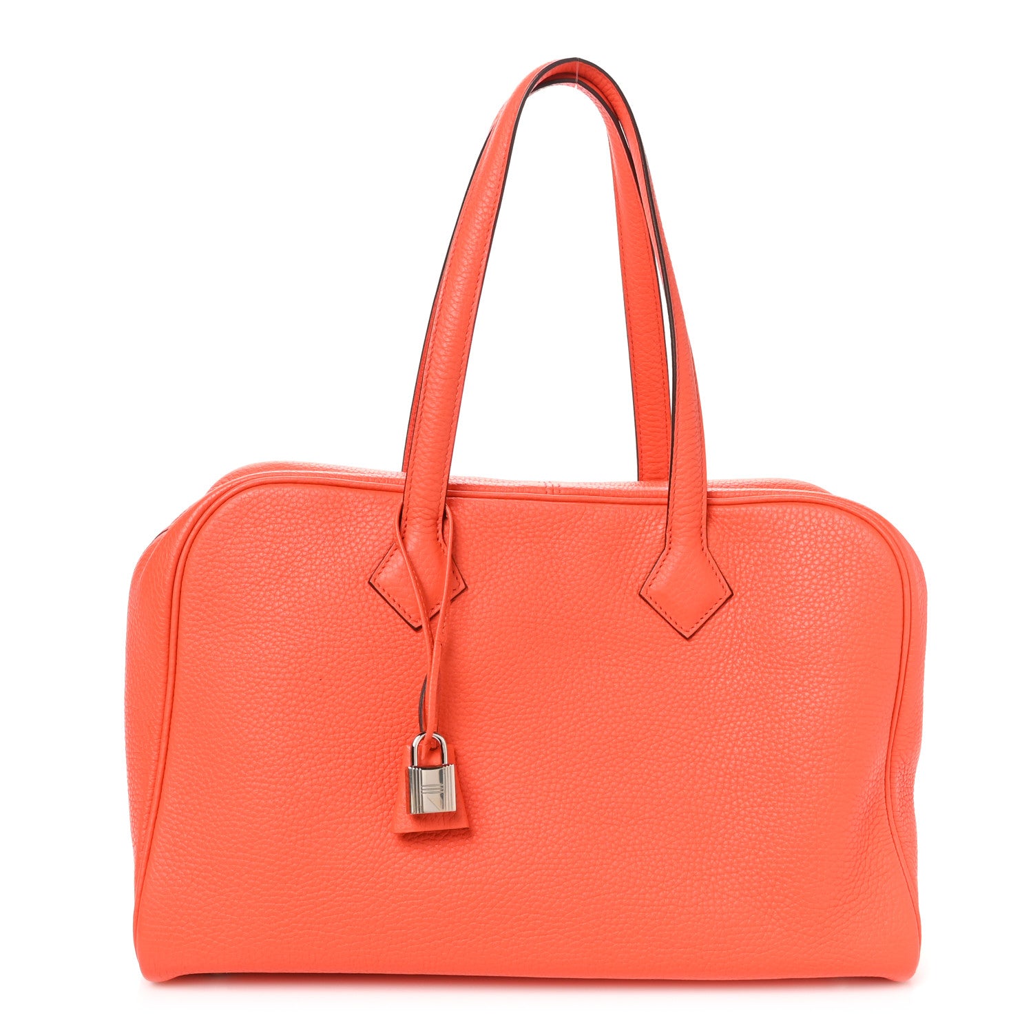 Hermes Taurillon Clemence Victoria II 35 Orange Poppy 1 of 10