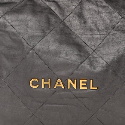 Chanel Metallic Calfskin Quilted Chanel 22 Ruthenium 10 of 12