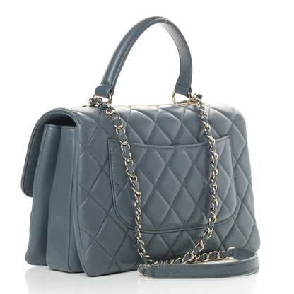 Chanel Lambskin Quilted Medium Trendy CC Flap Dual Handle Bag Dark Grey 2 of 8