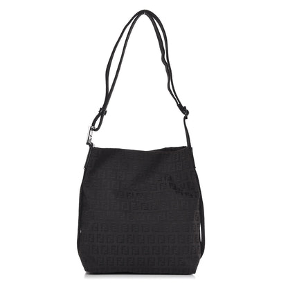 Fendi Zucchino Shoulder Bag Black 1 of 10