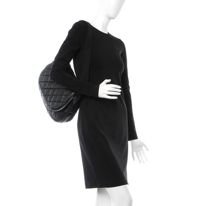 Chanel Nylon Quilted Jumbo Coco Cocoon Messenger Black 2 of 8