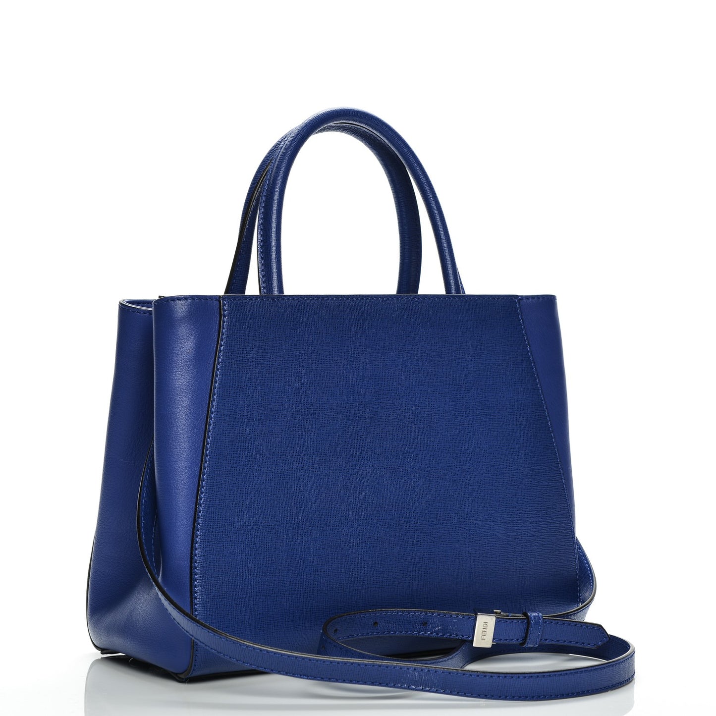 Vitello Elite Petite 2Jours Tote Blue Neon