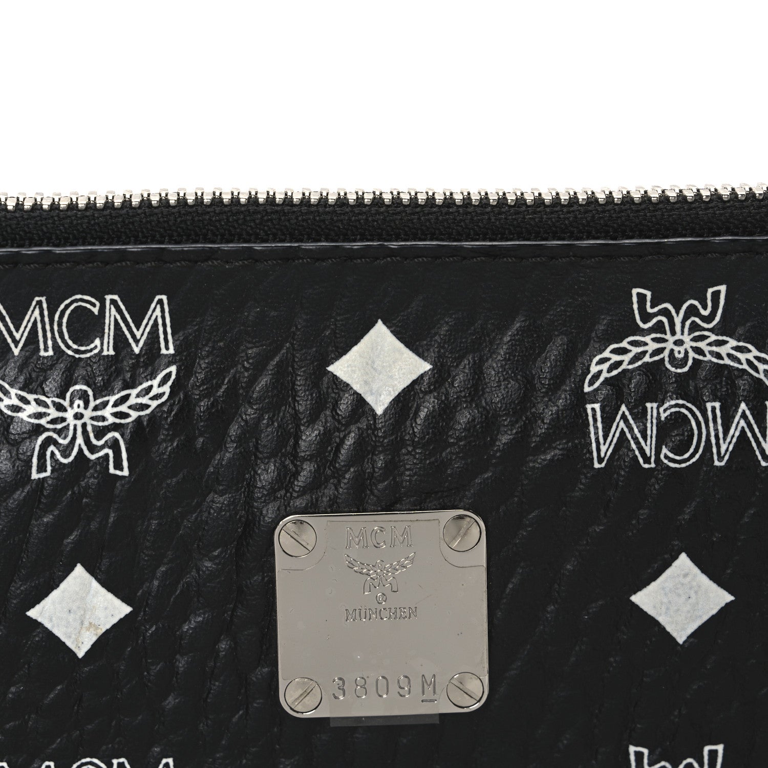MCM Visetos Medium Stark Wristlet Pouch Black 7 of 9
