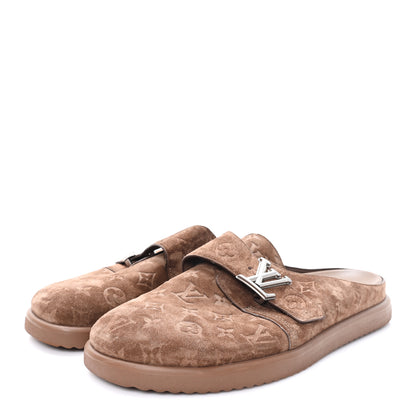 Louis Vuitton Monogram Embossed Suede LV Easy Mule 12 Marron 4 of 9